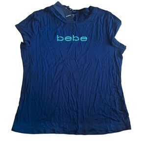 BEBE Shirt With Rhinestones Size Large